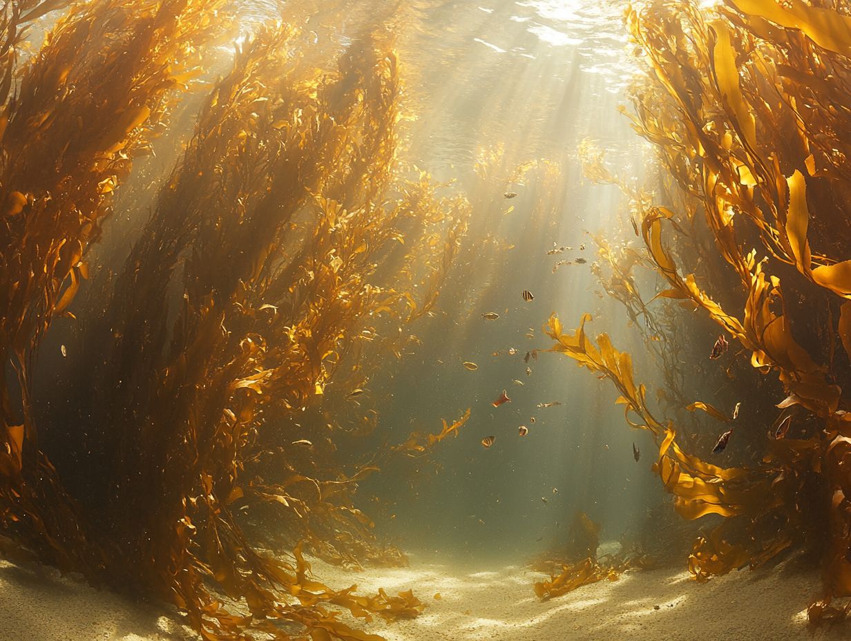 Braunalgen (Kelp) und ihre potenziellen Auswirkungen auf die Gesundheit, einschließlich Jodüberdosierung.